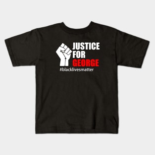 BLACK LIVES MATTER. JUSTICE FOR GEORGE Kids T-Shirt